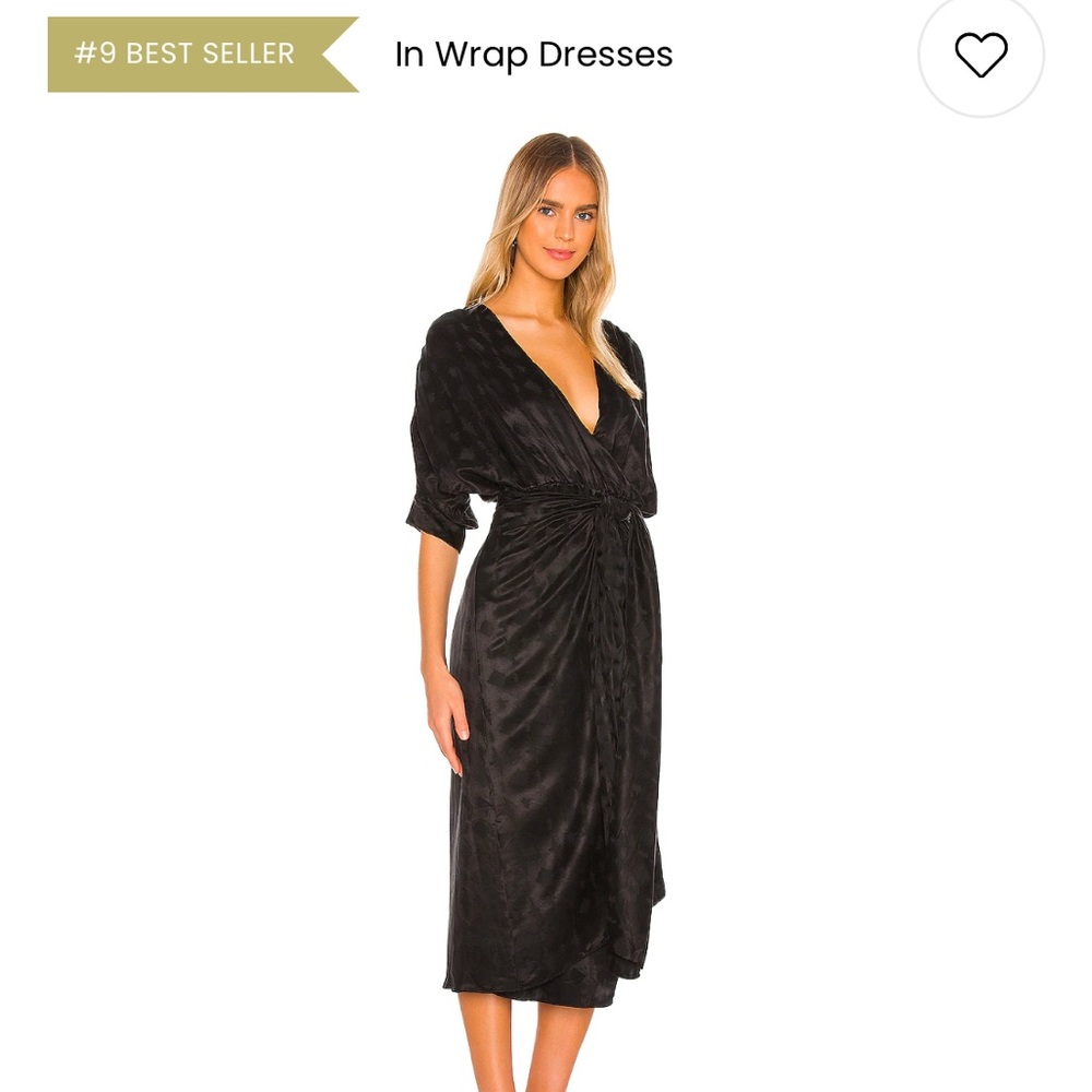 Callahan Black Wrap Maxi Dress